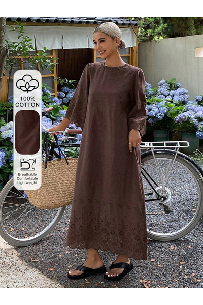 Take Two By Styli فستان ماكسي سادة بفتحة على شكل حرف A