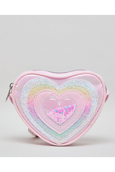 R&B Light Pink Girl's Shimmer Sling Bag