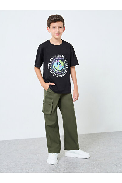 Styli Boys Olive Green Cargo Pants