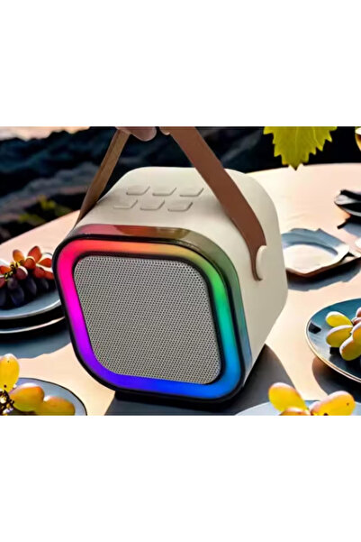 China K12 Portable Karaoke Speaker with 2 Wireless Microphones LED RGB FM Radio