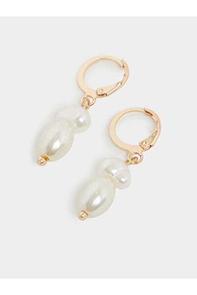 Styli Dual Faux Pearl Drop Earrings