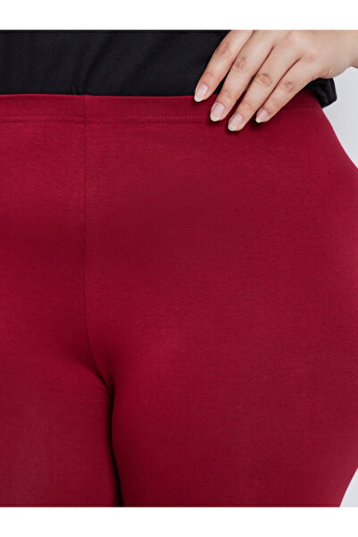 Styli Burgundy Plus Size Leggings