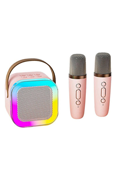 AHMED Set 2 Microfoane Karaoke cu boxa portabila K12