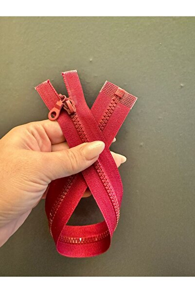 Gönülden Tasarım Fermoar roșu cu dinți 43X3 CM