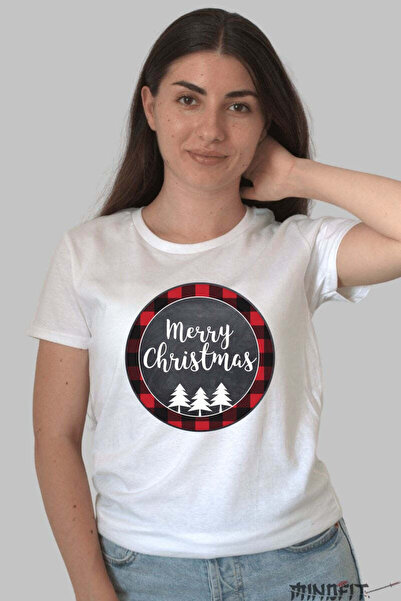 GILDAN Tricou De Craciun Merry Christmas Cu Brazi Dama