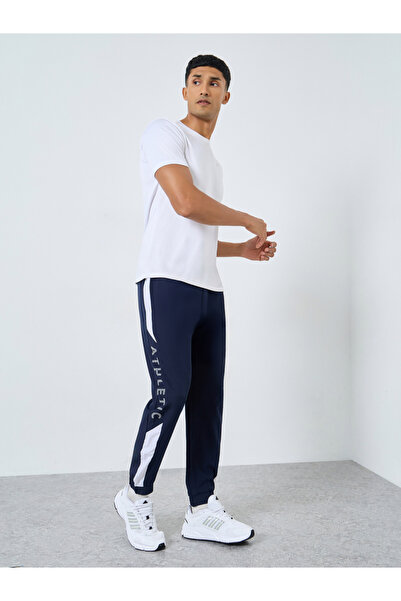 Styli Regular Fit Joggers with Side Panel and Print Detail