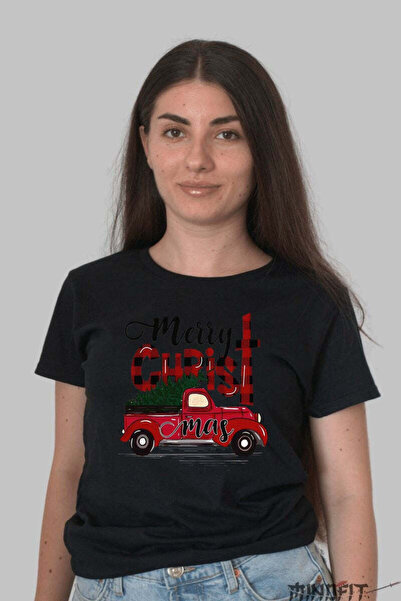GILDAN Tricou De Craciun Camioneta Festiva Cu Brad Dama