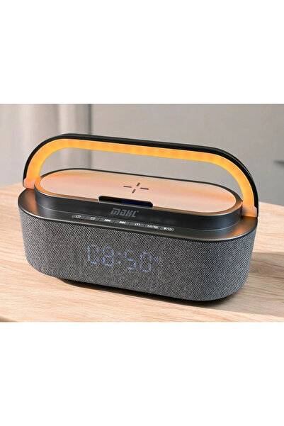 HA MD S305 Bluetooth speaker with LED light, wireless charger and clock