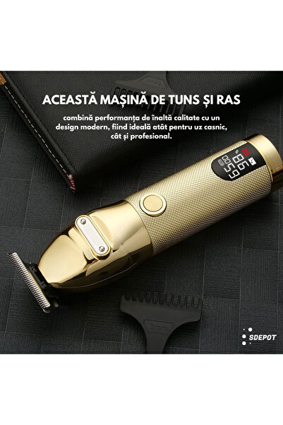 SDEPOT hair clipper and shaver, digital display, stainless steel blades, operating time 180 min