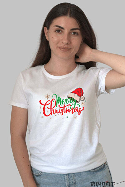 GILDAN Tricou De Craciun Merry Christmas Cu Caciula Mosului 3 Dama