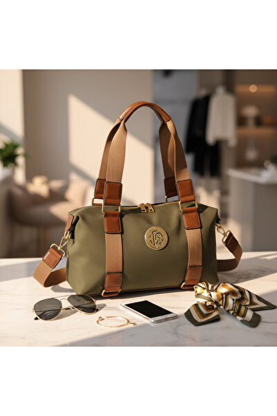 Kemo Bags Khaki Satin Waterproof Handbag Shoulder Bag