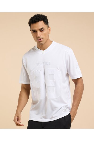 R&B Printed Active T-Shirt with V-Neck and Short Sleeves
