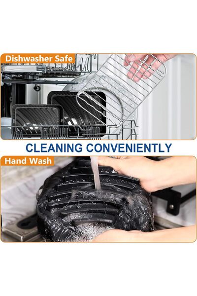 DELPI Set of 15 Air Fryer Accessories – Compatible with Dual 5.2L/3.1L, Silicone/Stainless, Black