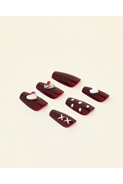 R&B أظافر نسائية قابلة للارتداء باللون البيج