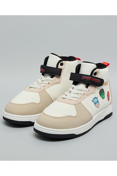 R&B Grey Boy's Color Block High Top Sneakers