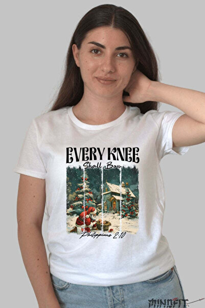 GILDAN Tricou De Craciun Every Knee Shall Bow Dama