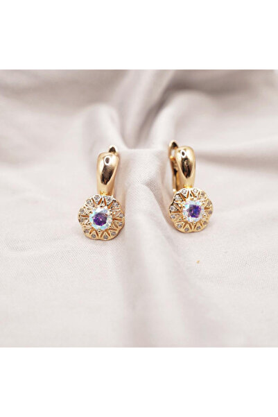 XUPING JEWELRY Zirconia earrings plated with 18k gold