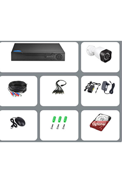 XL Surveillance system with 8 outdoor cameras 1080P AHD Kit H.265 video compression