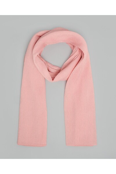 R&B Pink Women's Pleated Scarf