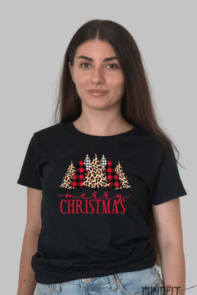 GILDAN Tricou De Craciun Merry Christmas Cu Braduti Festivi Dama