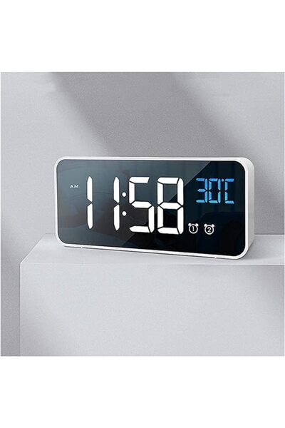 Alex Digital LED mirror clock DS-3658L WHITE display