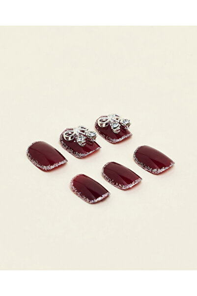 R&B أظافر نسائية حمراء قابلة للارتداء
