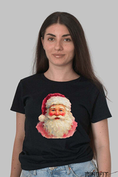 GILDAN Tricou De Craciun Portret Mos Craciun Vintage Dama