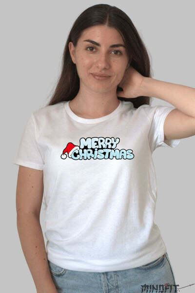 GILDAN Tricou De Craciun Merry Christmas Cu Fes Dama
