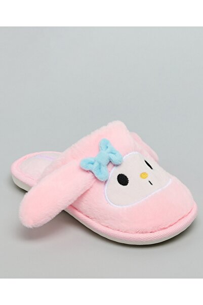 R&B نعال غرفة نوم فروية للبنات باللون الوردي