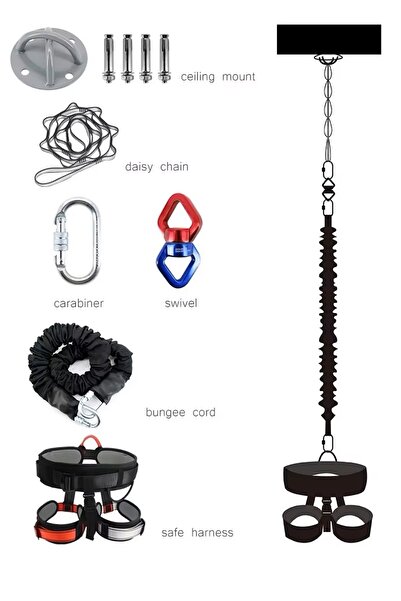 ZOCO BODY FIT Set de fitness cu elastic, Zoco Body Fit® SBFY, yoga aeriană, n...