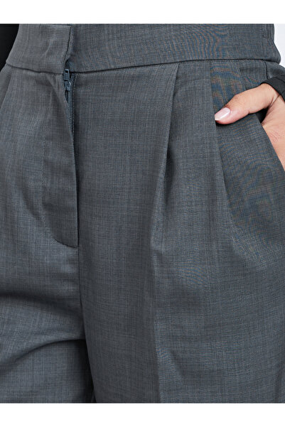 Styli Barrel Fit Tapered Pants with Pleat Detail