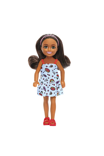 Barbie Chelsea Creole Doll with Satin Hair and Blue Dress