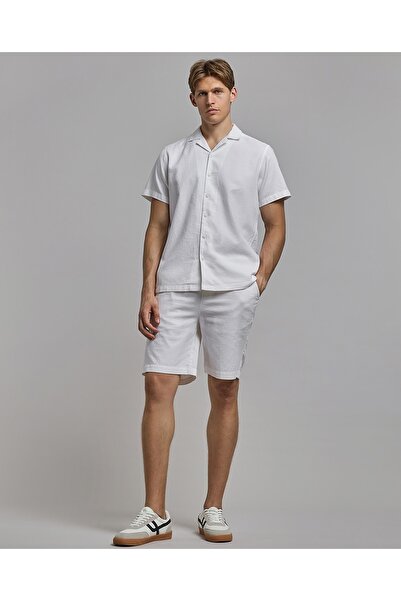 R&B Textured Shorts with Drawstring Waist