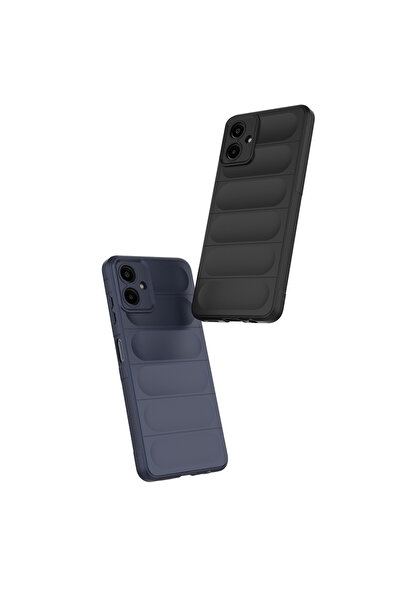 zore Galaxy A07 Case Flexible Tpu Hollowed Out Back Surface Design Emp Ethnic Silicone Cover - Dark Green