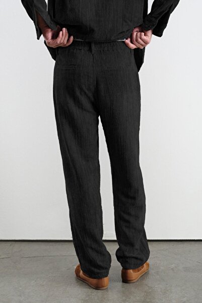 GIESTO Plied Velvet Black Pants