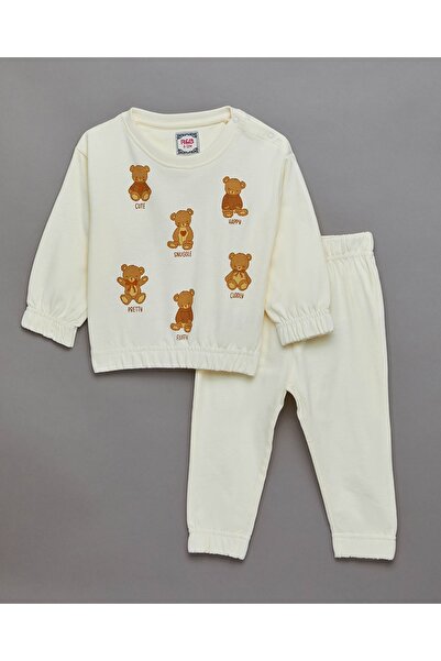 R&B Ivory Girl's Printed Clothing Set