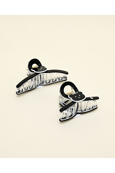 R&B Black Women's 2 Pack Claw Clips