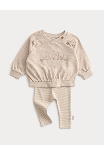 Marks & Spencer 2'li Saf Pamuklu Winnie the Pooh Takım (0‑12 Ay)