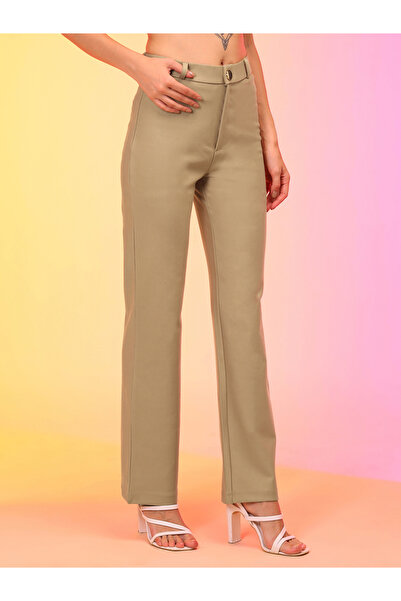 Globus By Styli Brown Straight Fit Trousers