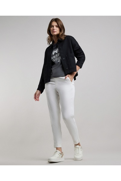 R&B Solid Jeggings with Elastic Waist