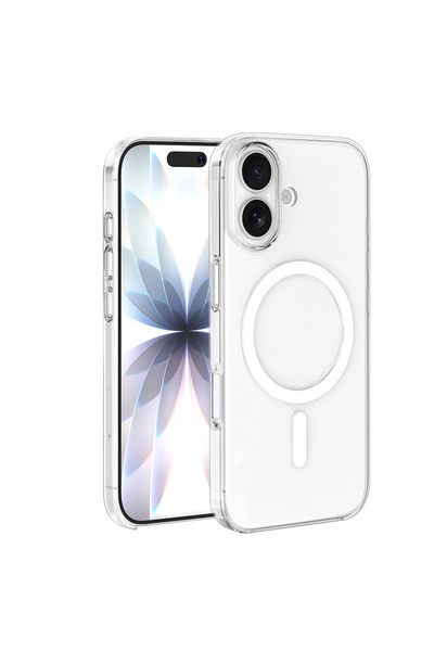 zore iPhone 17 Kılıf SENK Wireless Şarj Özellikli Şeffaf Orjin Kapak - Şeffaf