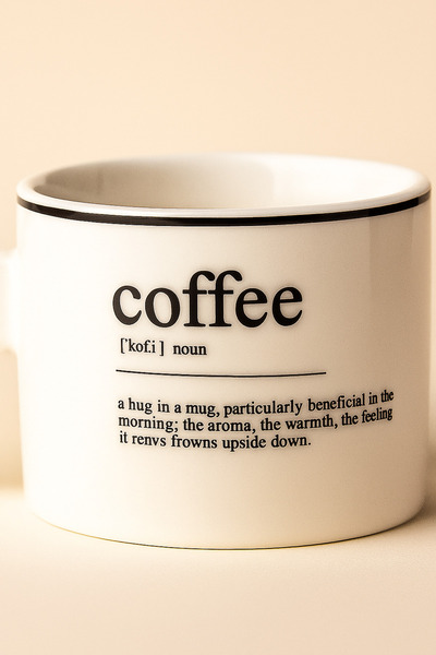 Mirilliahome Set of 2 Black Striped Ceramic Coffee Cups – Modern Design Cup & Saucer