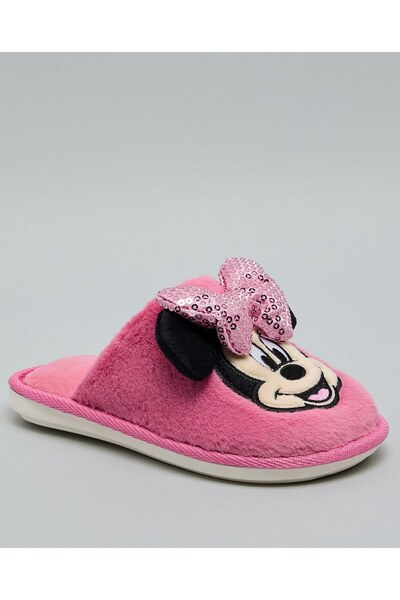 R&B شبشب غرفة نوم ميني ماوس للبنات باللون الفوشيا