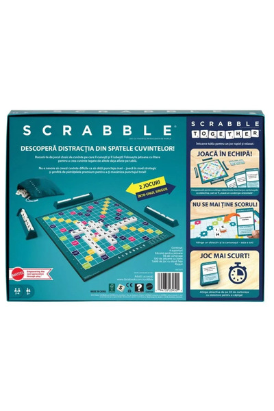 mattel Scrabble Classic Board Game (Romanian)