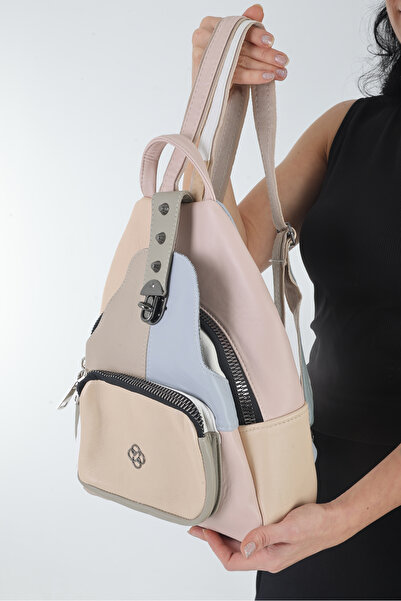 Erzeno Genuine Leather a Quality Women's Multi-Colored Backpack |   Leather Backpack