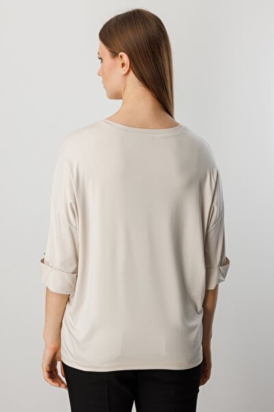 ON Scoop Neck Blouse with Metal Handle Accessories