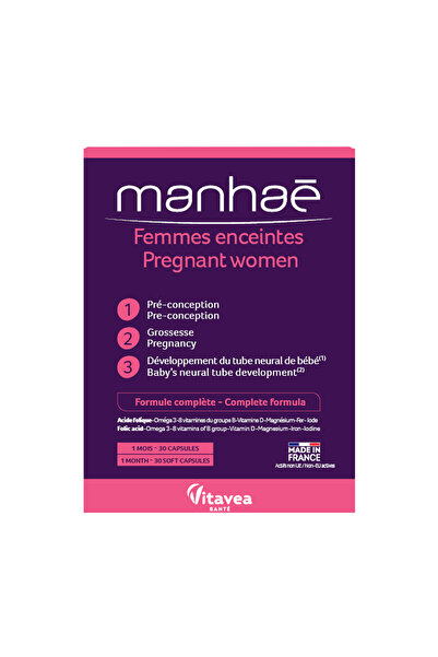Manhaé Dietary supplement Femmes enceintes, Manhaé, 30 capsules