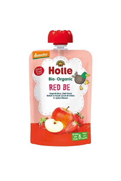 HOLLE BABY FOOD HOLLE ORGANİK RED BE (ELMA, ÇİLEK PÜRESİ)