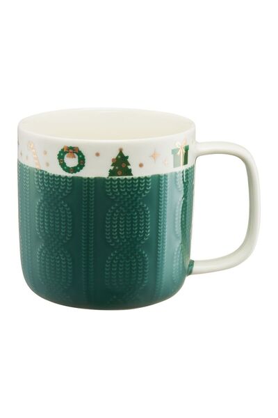 Ambition Scarf mug, porcelain, 370 ml, Green