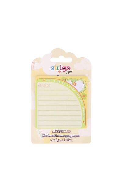 Strigo Notite adezive 73x73 mm, 20 file, galben pastel